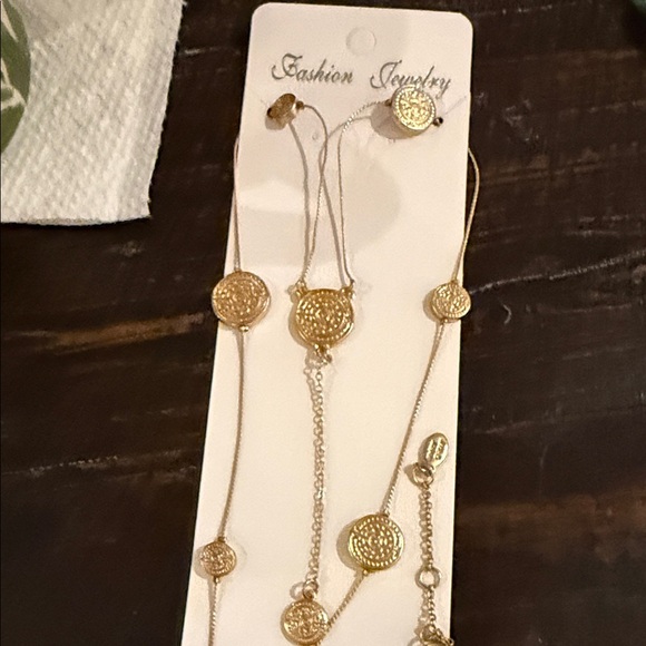 Gold Coin Pendant Necklace  by Jade and Jasper - Picture 8 of 8